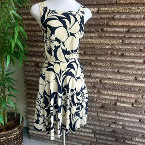 Ralph Lauren Purple Label Vintage 100% Silk Navy Blue Strappy Summer Dress